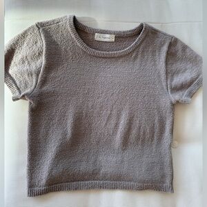 By Together Taupe Short Sleeve Sweater